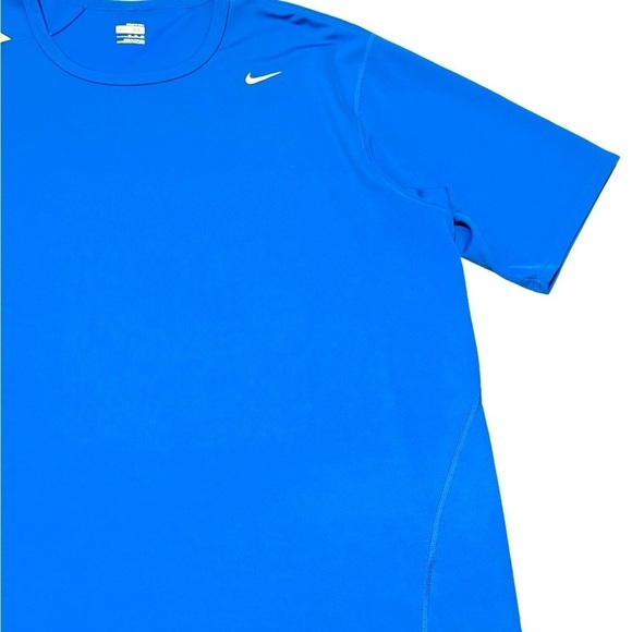 Nike Fit Dry Short Sleeve Shirt Athletic Top Men's Size XL Blue - Picture 2 of 4